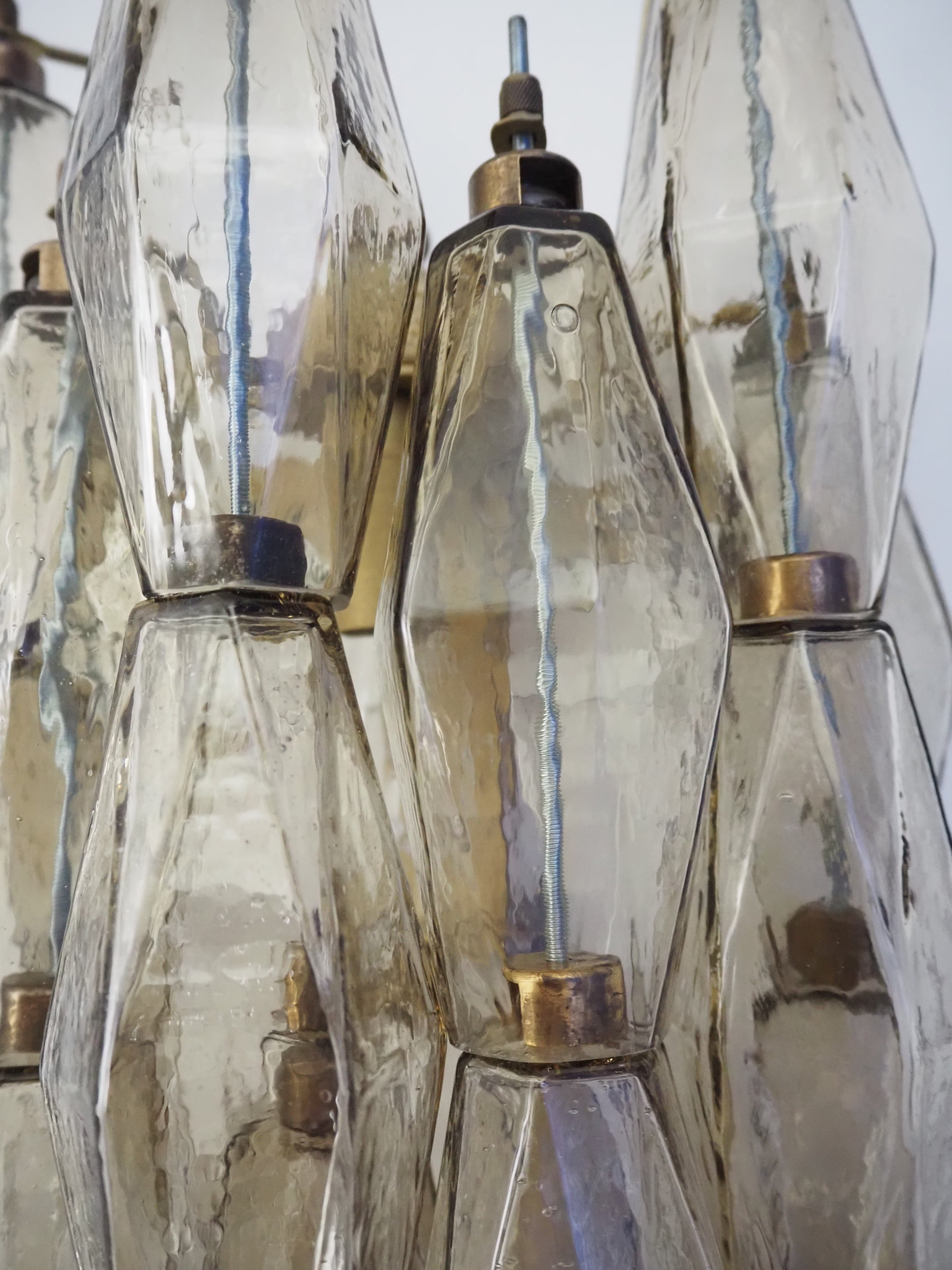 Murano Wandlamp – 17 Gerookt Poliedriglas – Set van 2 – detail 4 – Murano Classics