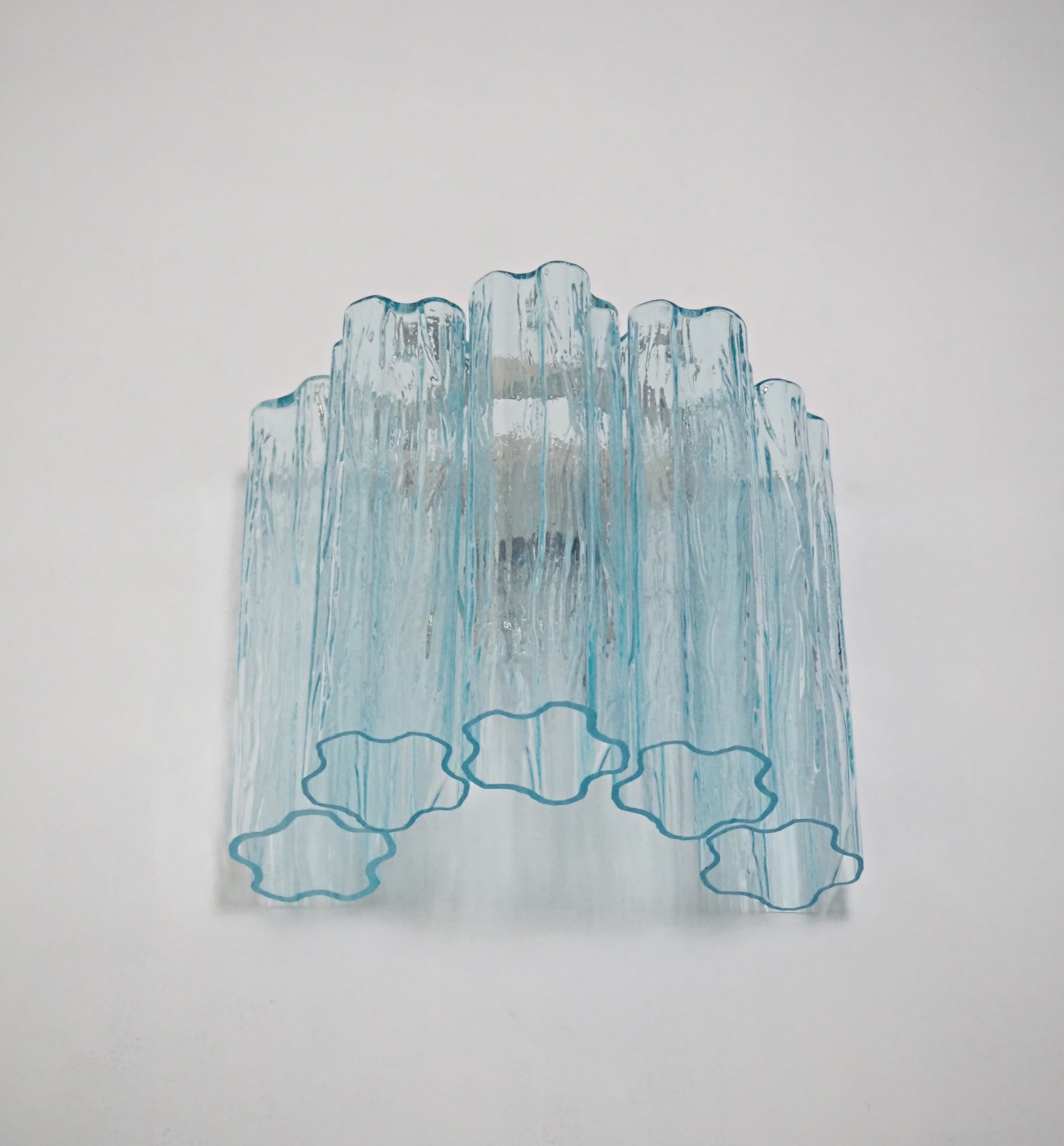 Murano Wandlamp – 5 Blauwe Glazen Buizen – Set van 2 – detail 4 – Murano Classics