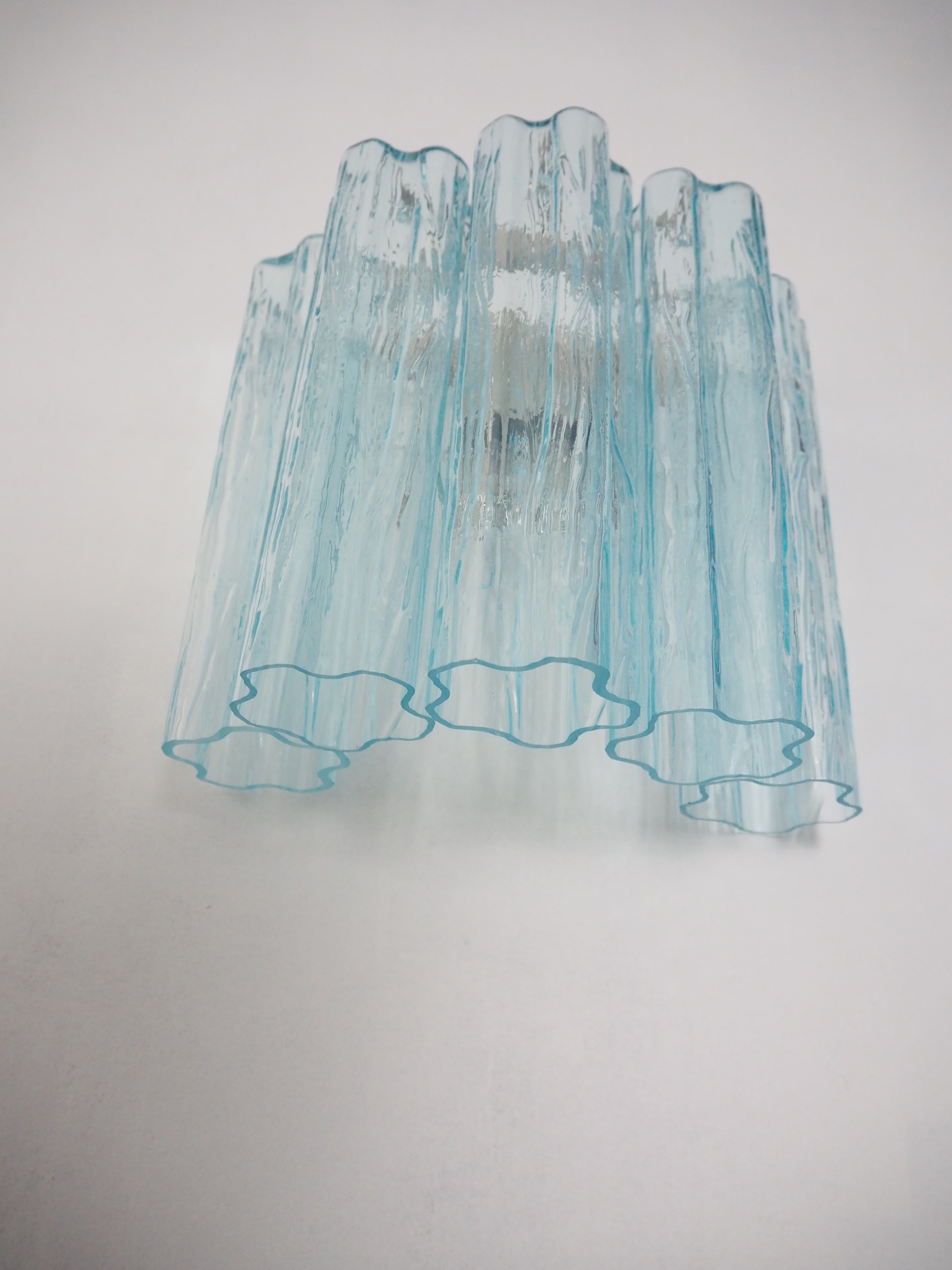 Murano Wandlamp – 5 Blauwe Glazen Buizen – Set van 2 – detail 2 – Murano Classics