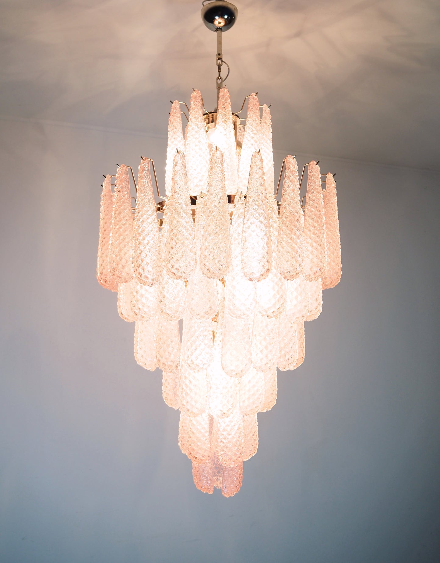 Murano Kroonluchter | 85 Roze Druppelglas