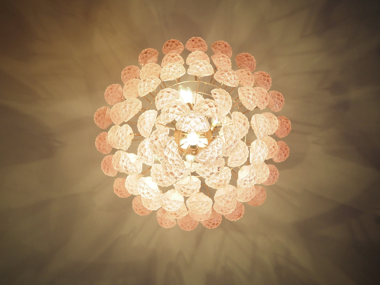 Murano Kroonluchter | 85 Roze Druppelglas