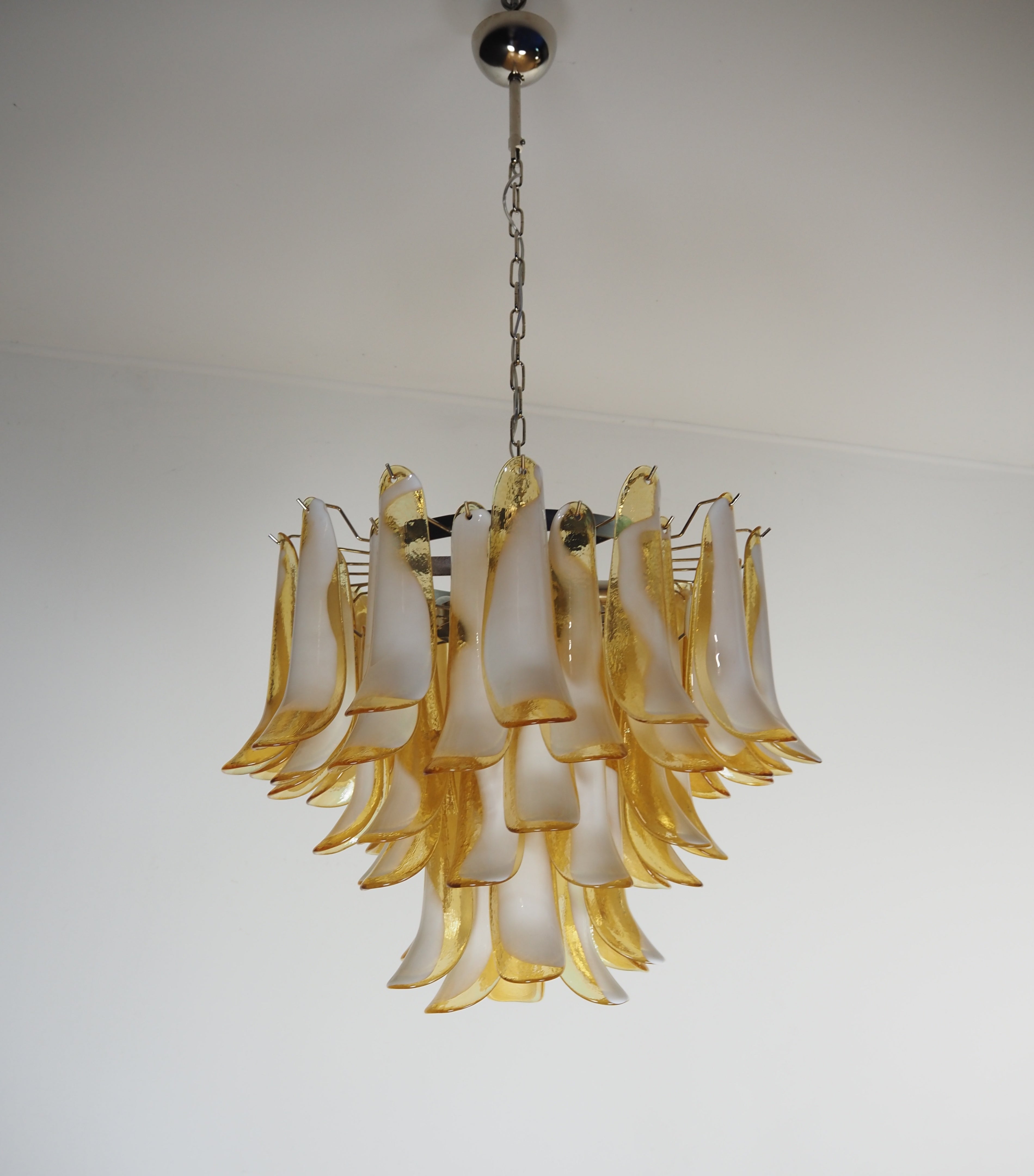 Murano Chandelier | 53 Caramel Petal Glass