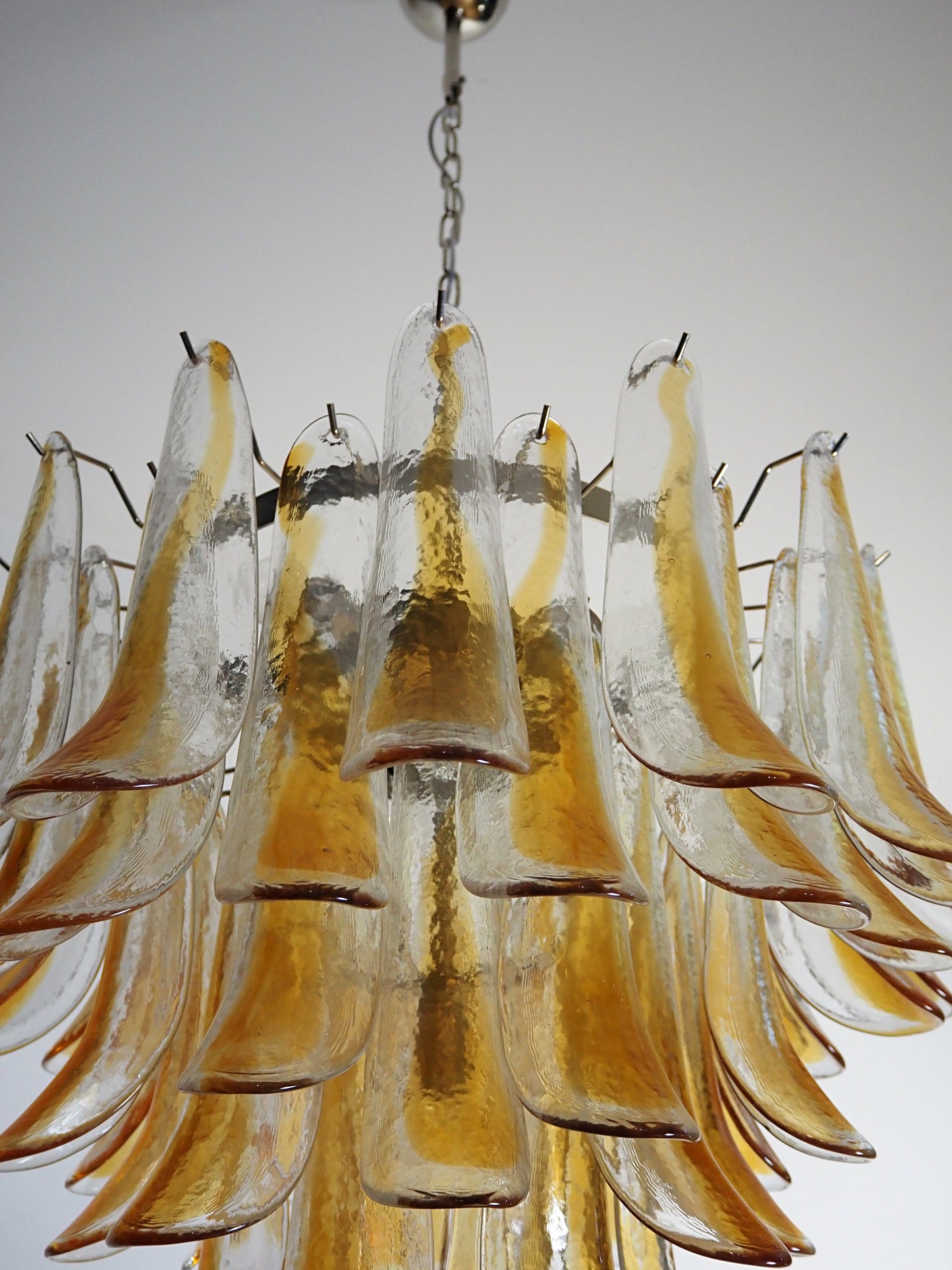 Murano Kroonluchter | 53 Gele Mazzega Petalen Glas