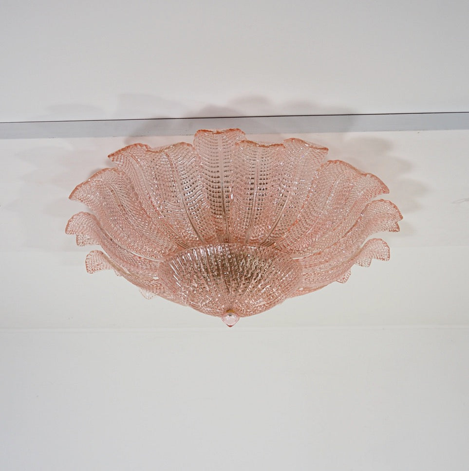 Plafonnier Murano – 24 Barovier Rose – détail 2 – Murano Classics