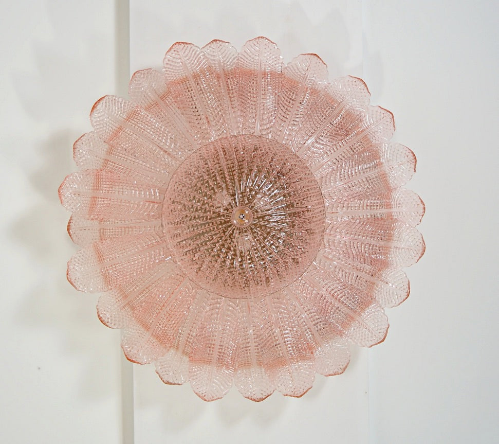 Murano Taklampe – 24 Rosa Barovier – detalj 1 – Murano Classics