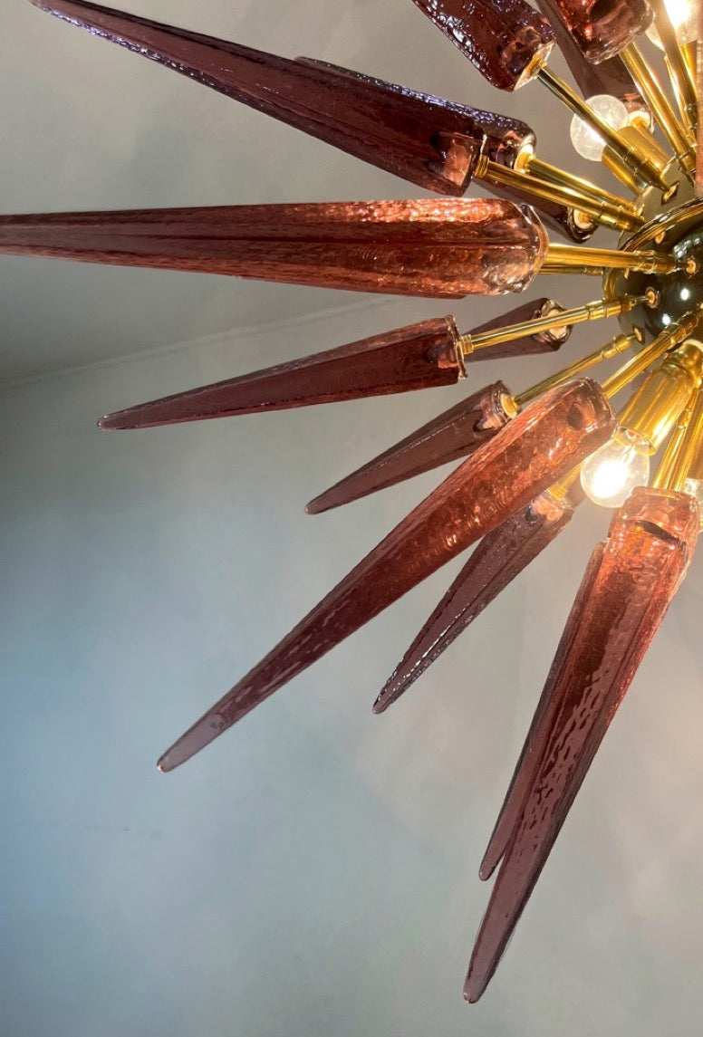 Murano Kroonluchter – 51 Paarse Sputnik – detail 1 – Murano Classics