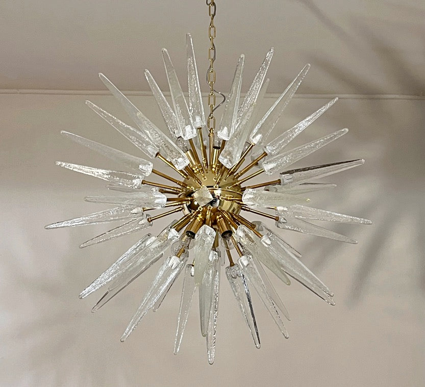 Murano Chandelier – 51 Clear Sputnik – detail 11 – Murano Classics