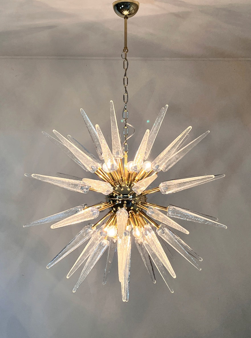Murano Chandelier – 51 Clear Sputnik – detail 4 – Murano Classics