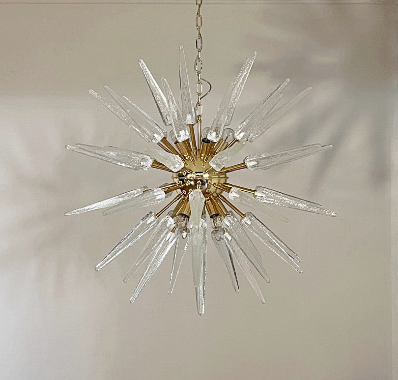 Murano Lysekrone | 51 Klare Sputnik