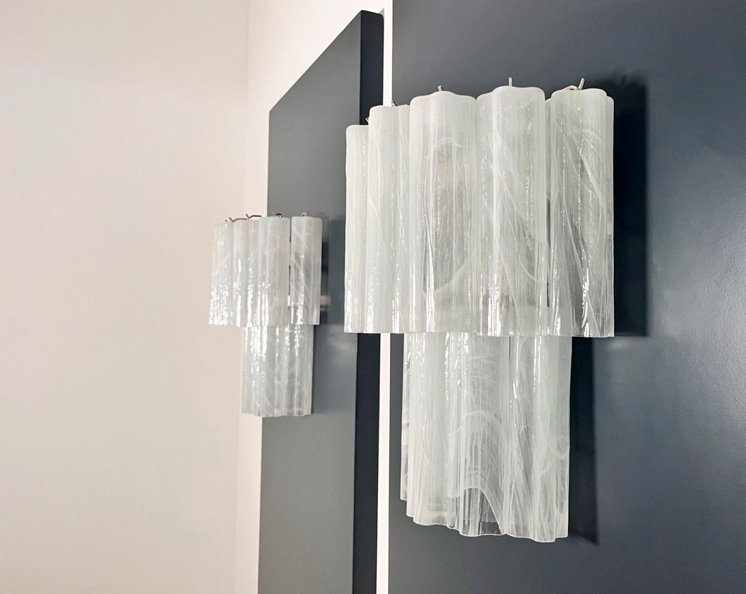 Murano Wall Lamp – 13 Alabaster White Tube Glass – detail 7 – Murano Classics