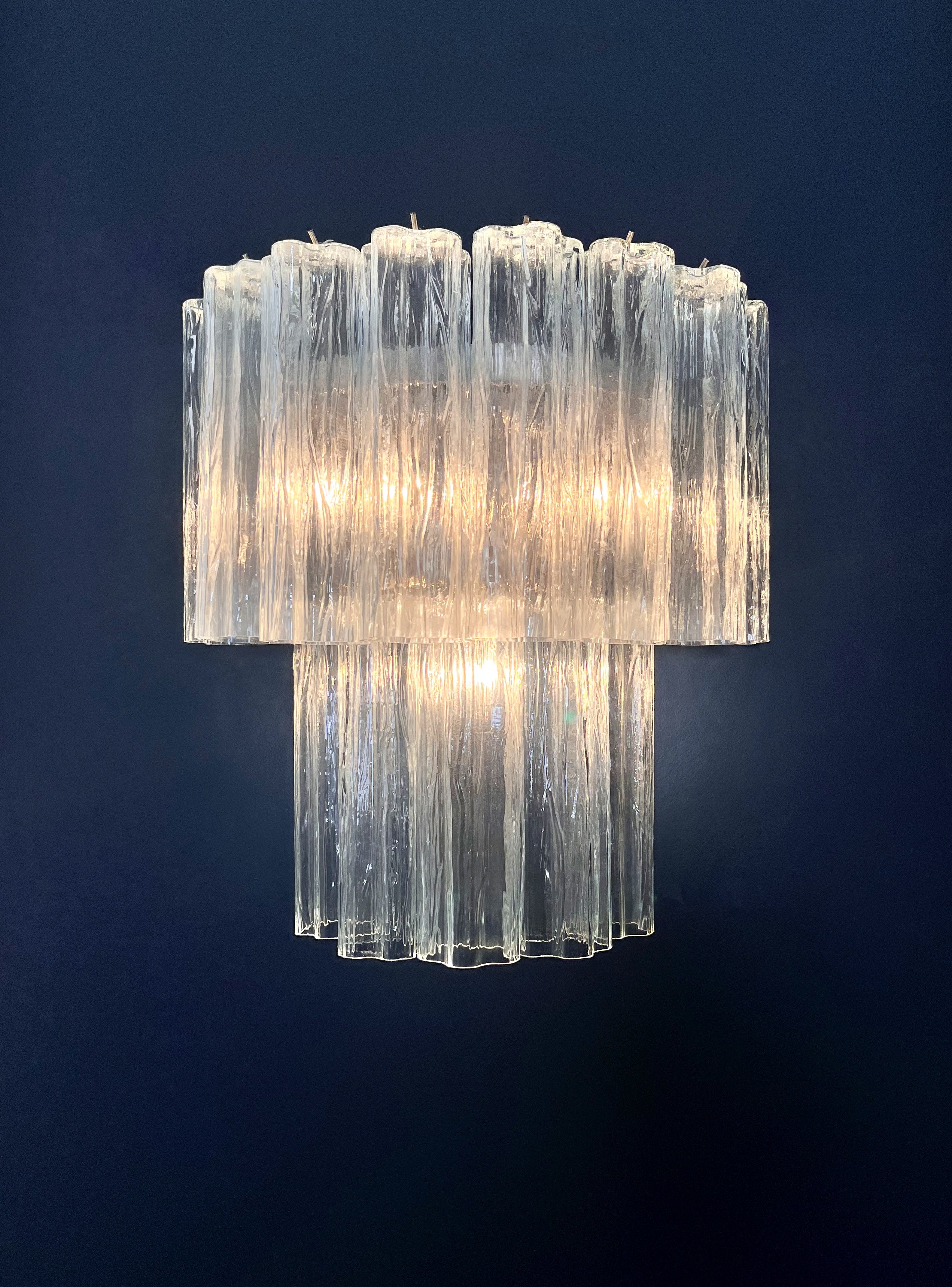 Murano Wandlamp – 13 Heldere Glazen Buizen – Set van 2 – detail 5 – Murano Classics