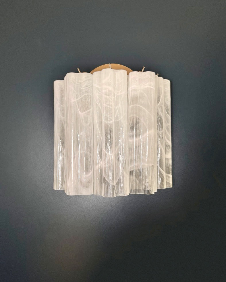 Murano Wandlamp – 5 Witte Alabaster Buisglazen – Set van 2 – detail 10 – Murano Classics