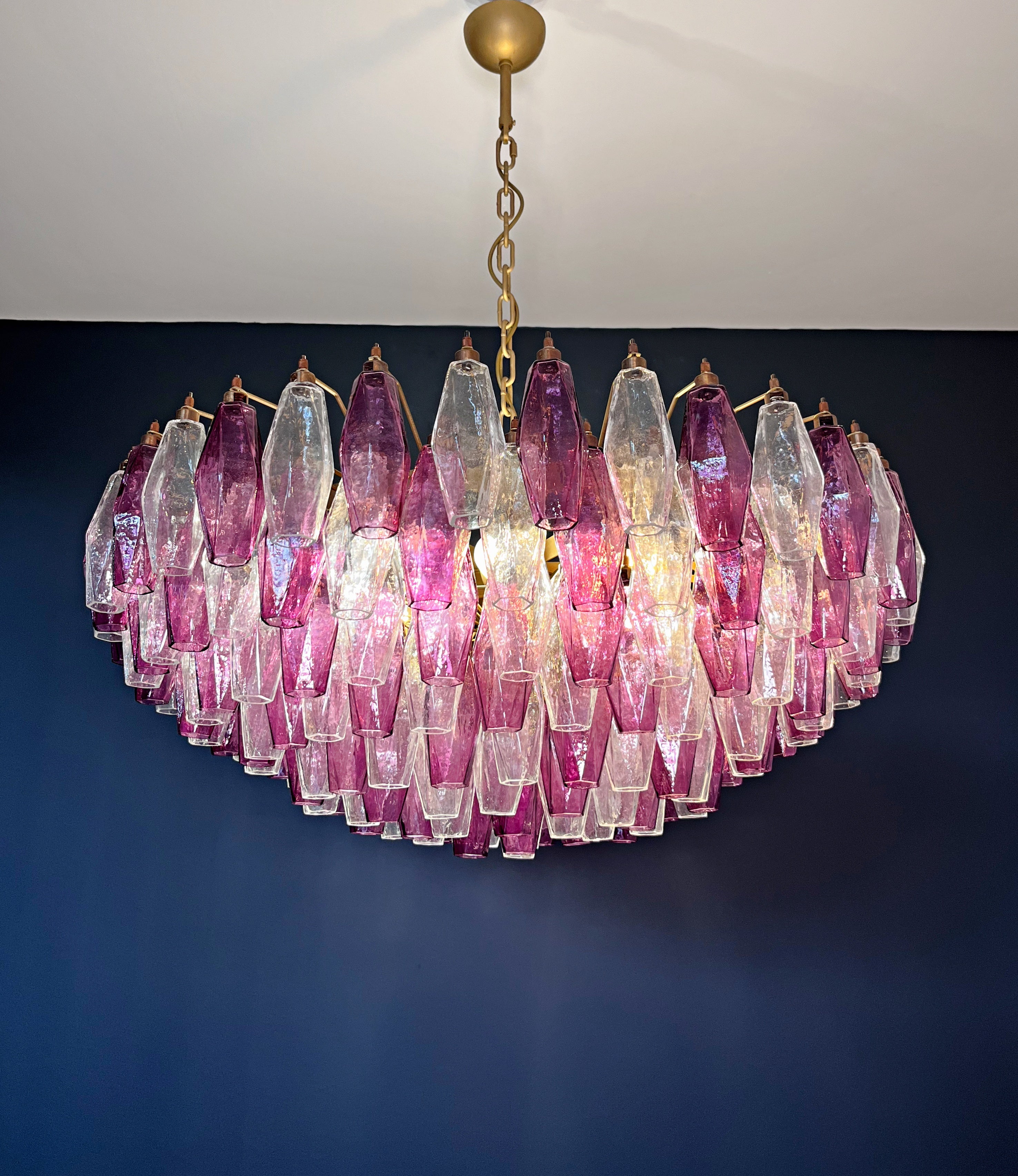 Murano Kronleuchter – 185 Lila und Klare Poliedriglas – Detail 7 – Murano Classics