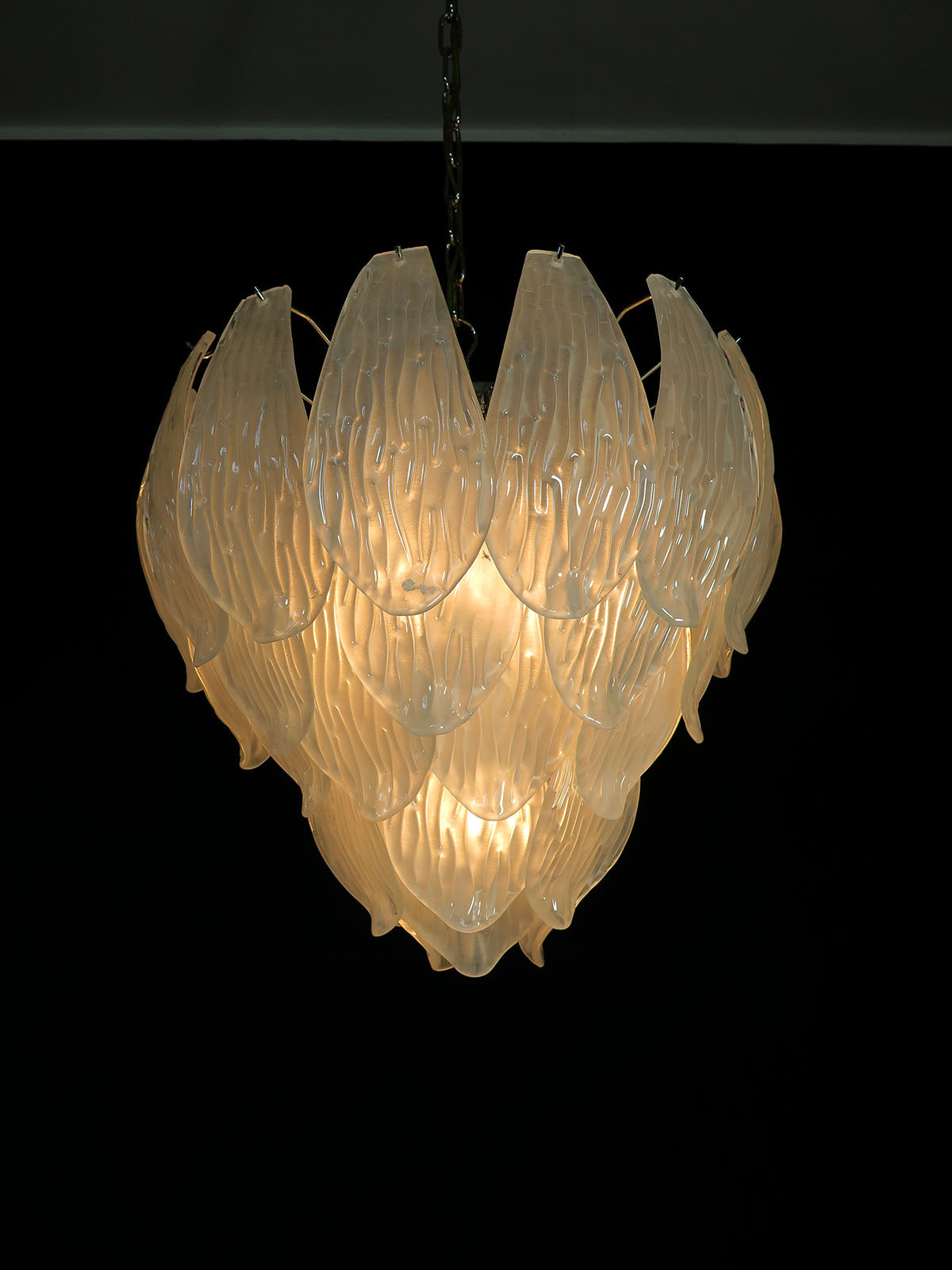 Murano Kronleuchter – 41 Klare Blütenblattglas – Detail 11 – Murano Classics