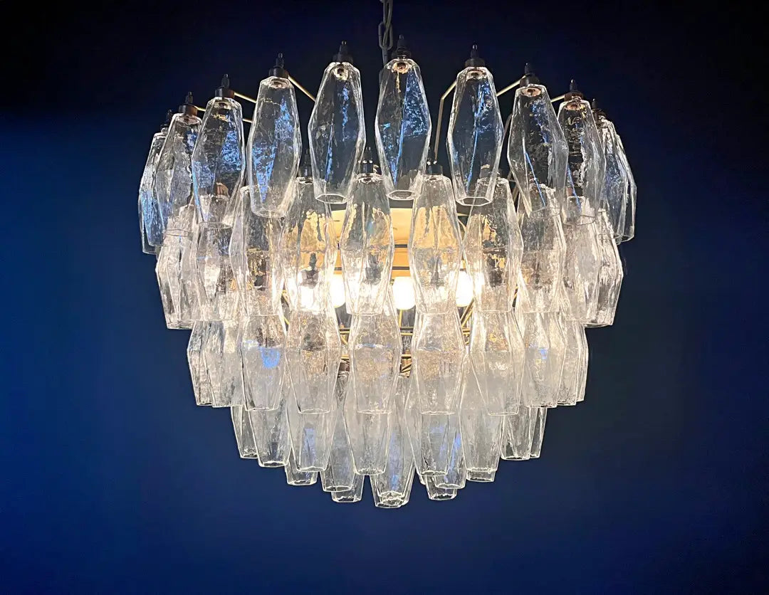 Murano Kroonluchter | 111 Duidelijke Poliedri Glas