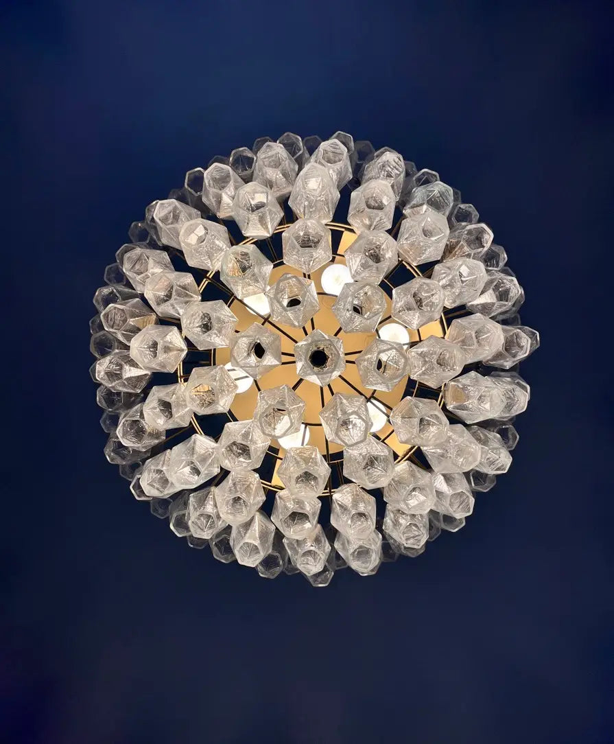 Murano Kroonluchter | 111 Duidelijke Poliedri Glas