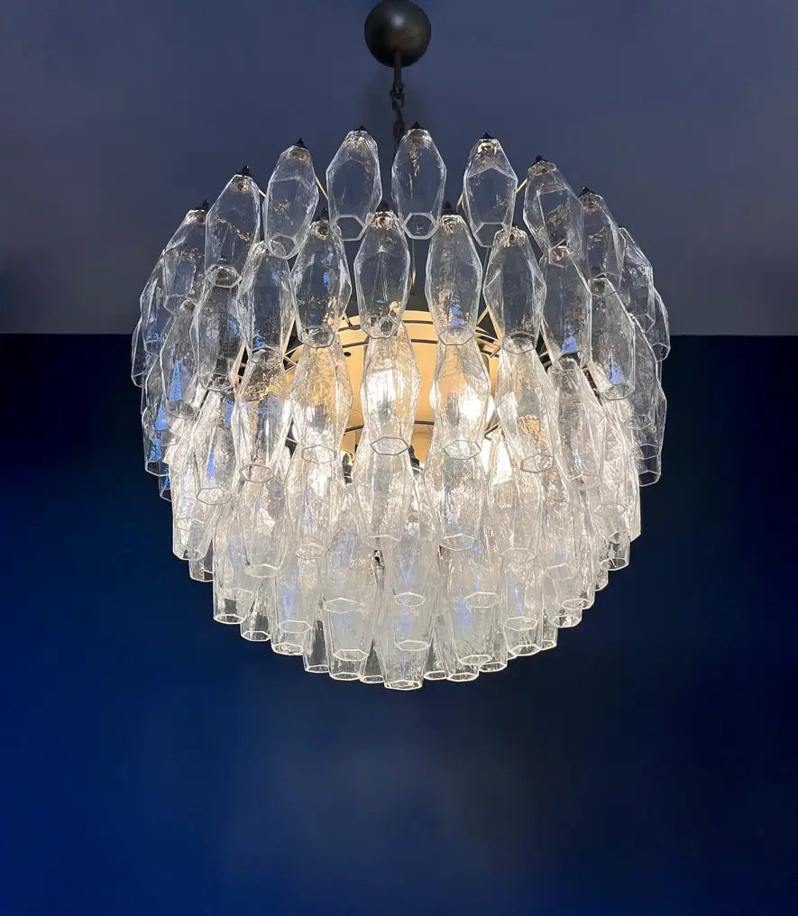 Murano Kroonluchter | 111 Duidelijke Poliedri Glas