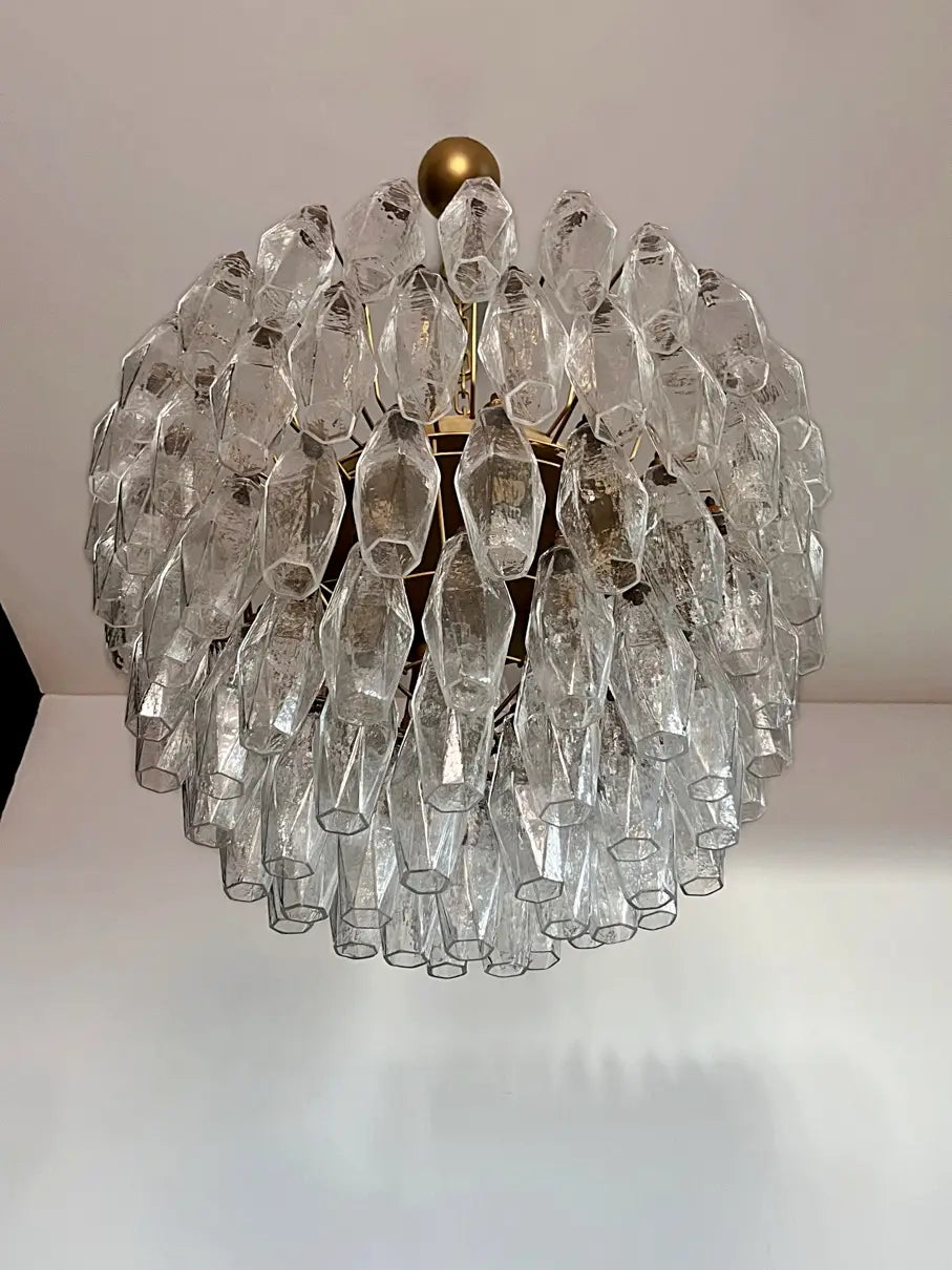 Murano Kroonluchter | 111 Duidelijke Poliedri Glas
