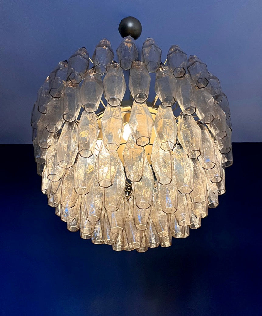 Lampadario Murano – 111 Vetri Poliedri Affumicati – dettaglio 5 – Murano Classics