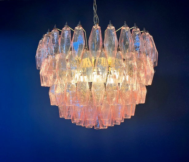 Lampadario Murano – 111 Vetro Poliedri Rosa – dettaglio 7 – Murano Classics