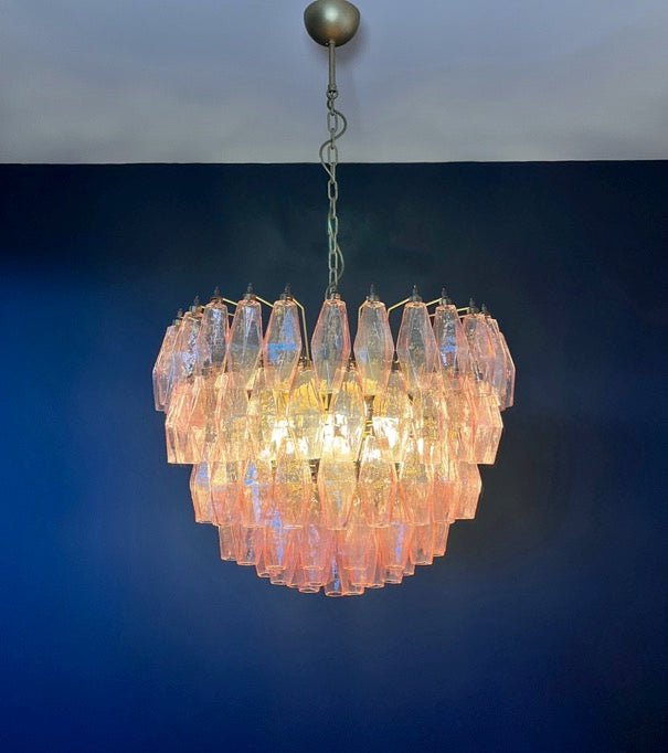 Lampadario Murano – 111 Vetro Poliedri Rosa – dettaglio 4 – Murano Classics