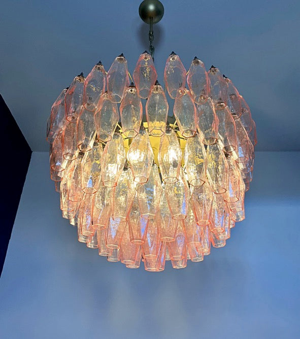 Lampadario Murano – 111 Vetro Poliedri Rosa – dettaglio 3 – Murano Classics