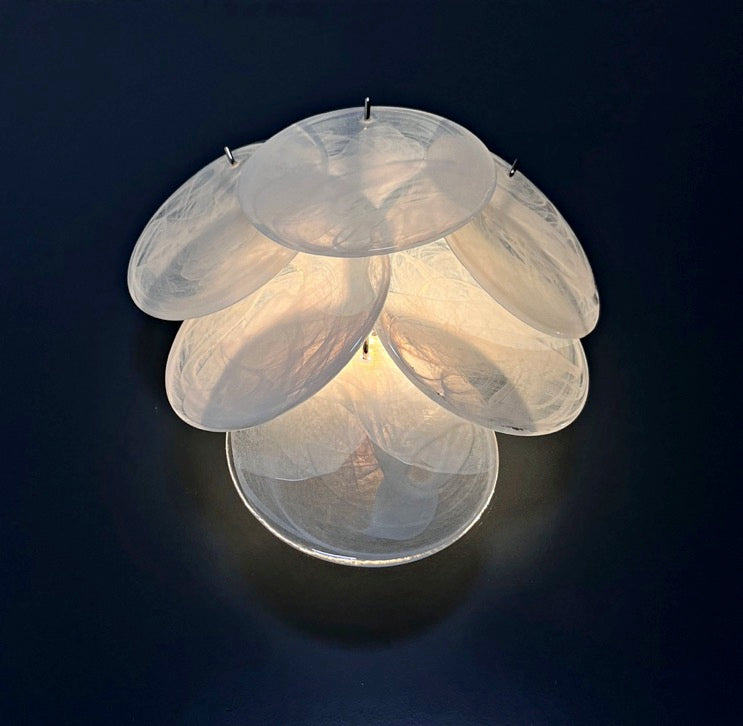 Murano Wall Lamp – 6 Alabaster Glass Disc Glass – Set of 2 – detail 4 – Murano Classics