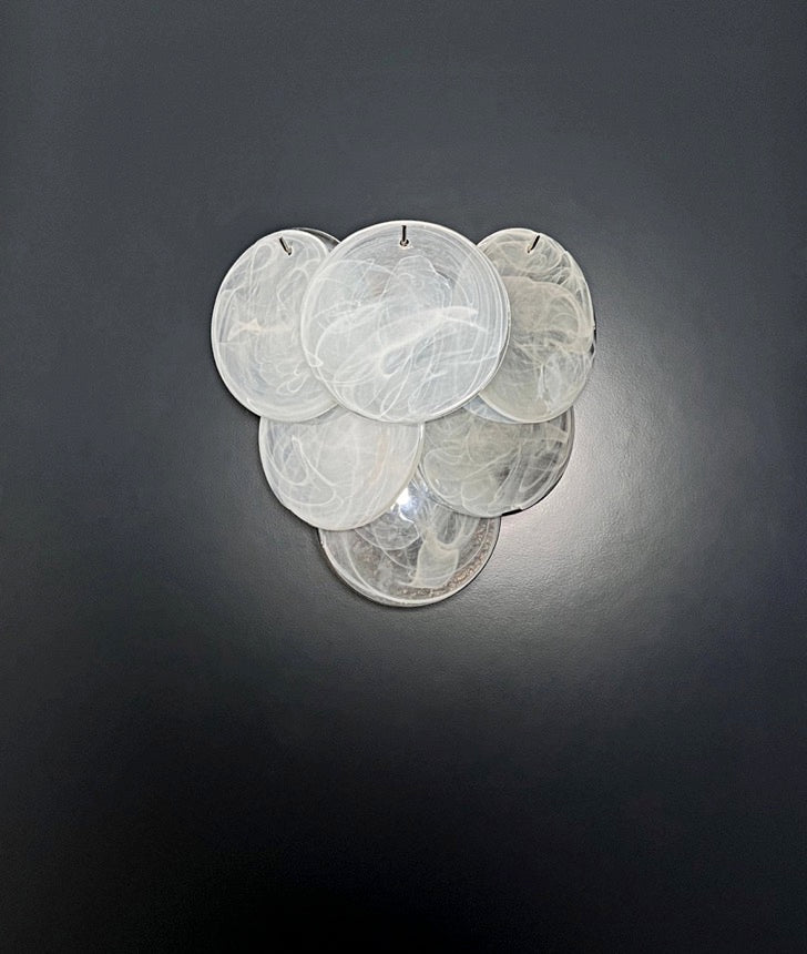 Murano Wall Lamp – 6 Alabaster Glass Disc Glass – Set of 2 – detail 11 – Murano Classics