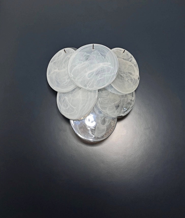 Murano Wall Lamp – 6 Alabaster Glass Disc Glass – Set of 2 – detail 10 – Murano Classics