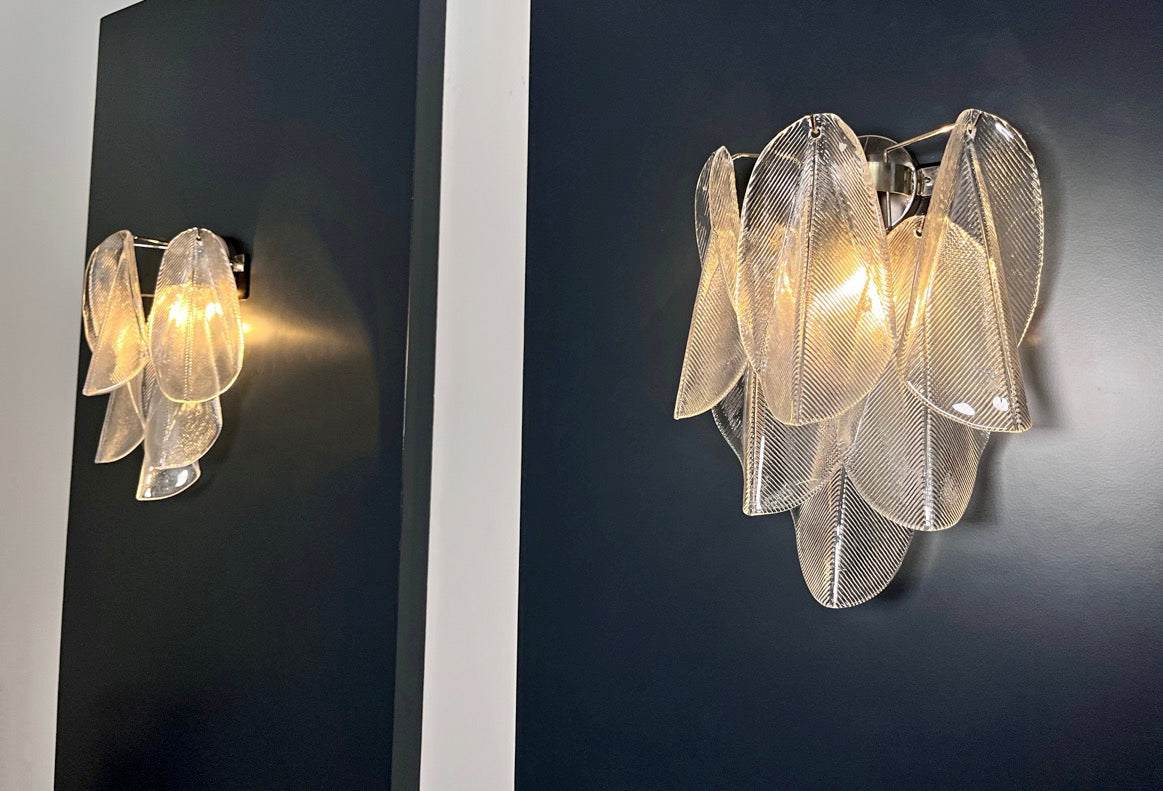 Murano Wandlampe – 6 Klares Rondiniglas – 2er-Set – Detail 6 – Murano Classics