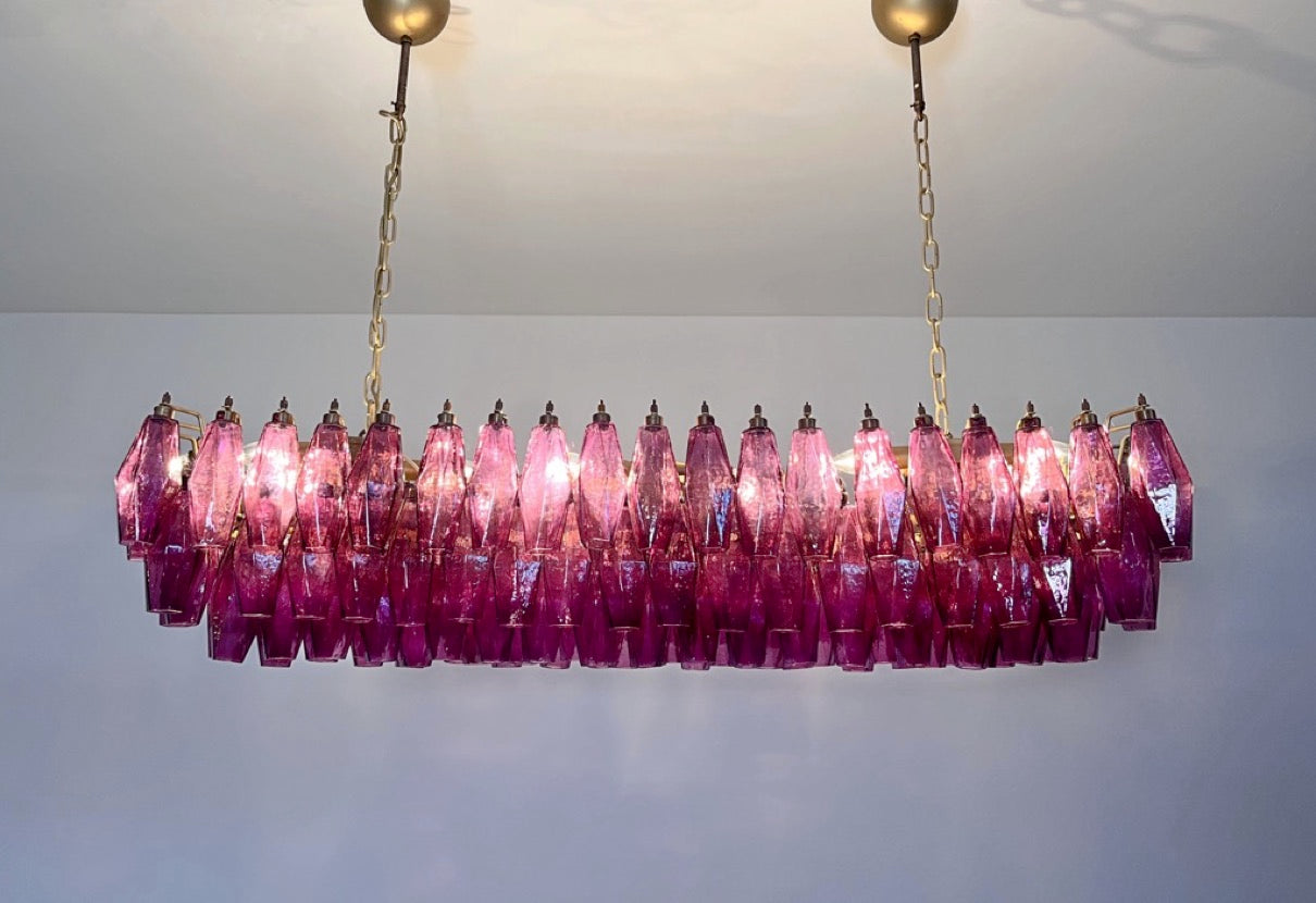 Lampadario Murano – 138 Vetro Poliedri Viola – dettaglio 8 – Murano Classics