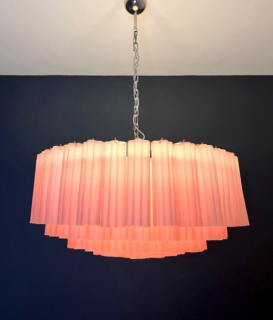 Murano Lysekrone | 101 Rosa Etsede Rørglass