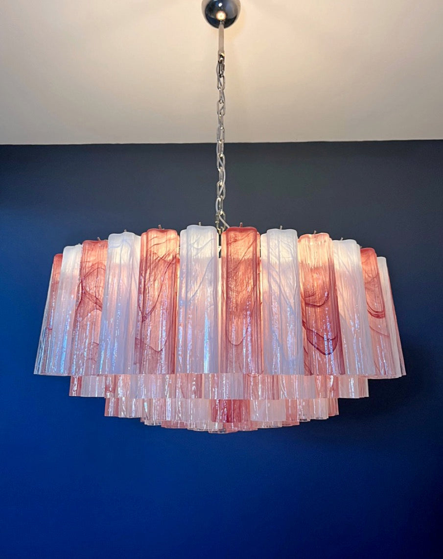 Lampadario Murano – 101 Vetri a Canne Alabastro Rosa Bianco – dettaglio 6 – Murano Classics