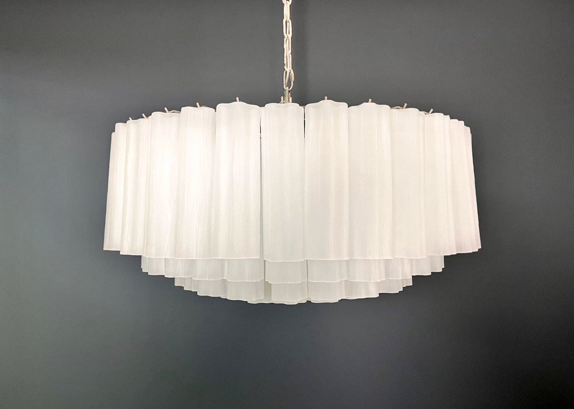 Murano Lysekrone – 101 Matte Glassrør – detalj 10 – Murano Classics