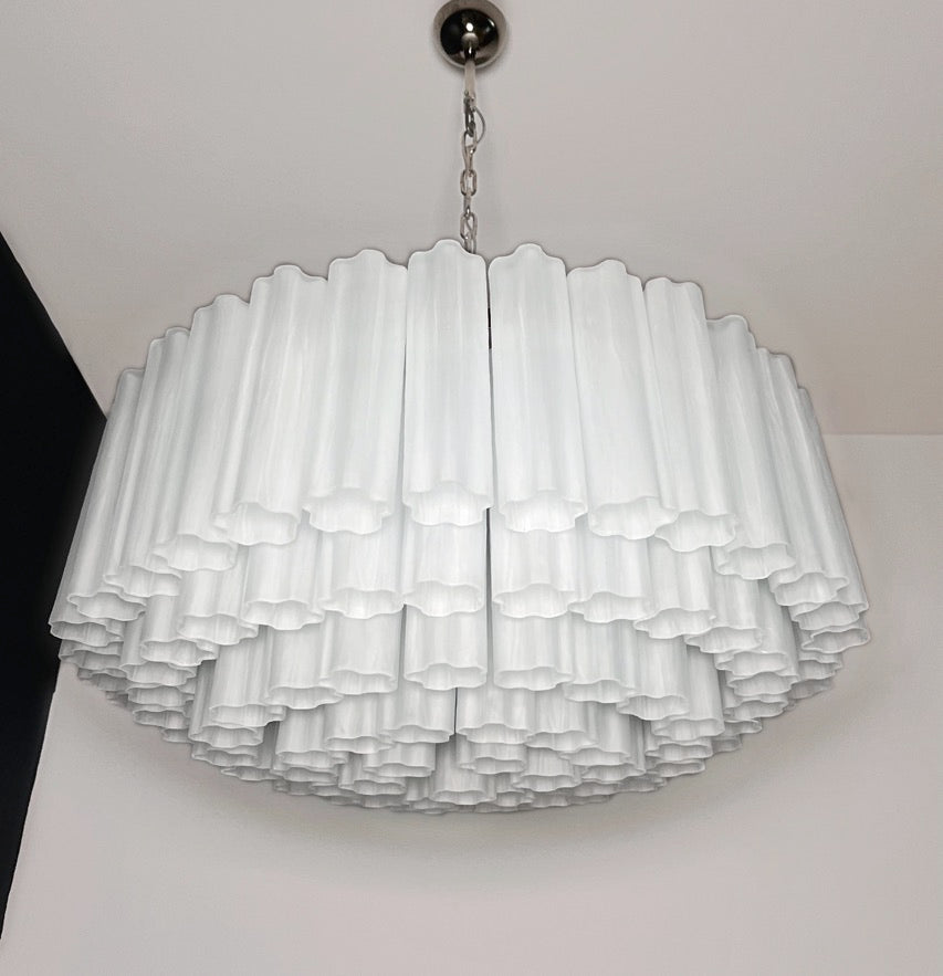 Murano Lysekrone – 101 Matte Glassrør – detalj 7 – Murano Classics