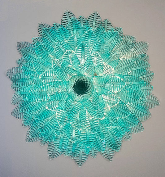 Murano Lysekrone | 100 Rosa Turkise Felciglass