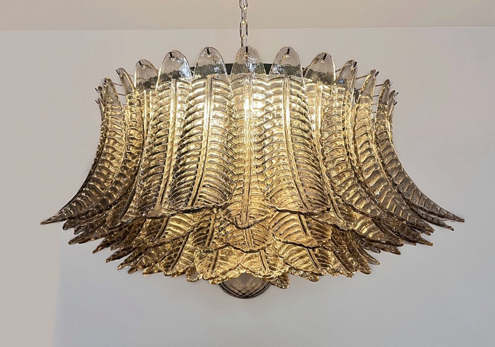 Murano Lysekrone – 100 Røykfargede Felciglass – detalj 4 – Murano Classics