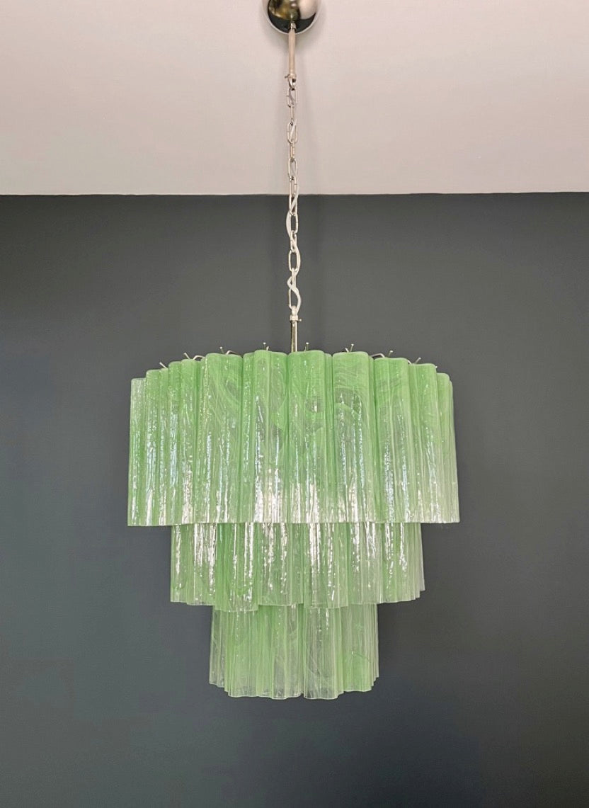 Murano Chandelier – 52 Green Alabaster Glass Tubes – Murano Classics