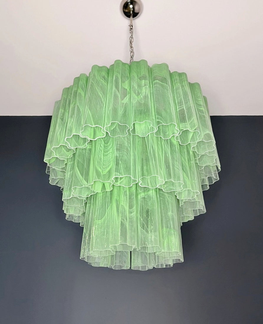 Murano Chandelier – 52 Green Alabaster Glass Tubes – detail 1 – Murano Classics
