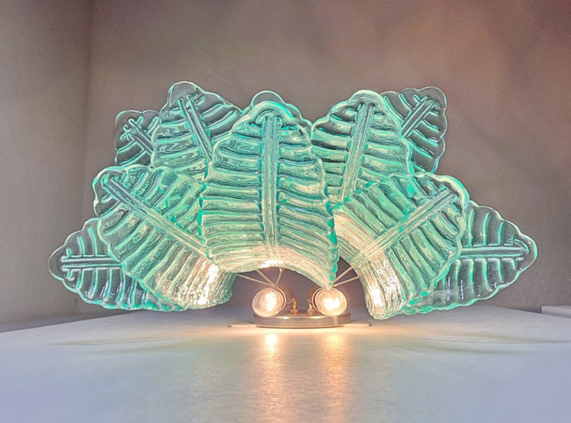 Murano Vegglampe – 10 Turkise Felciglass – 2 stk – detalj 1 – Murano Classics