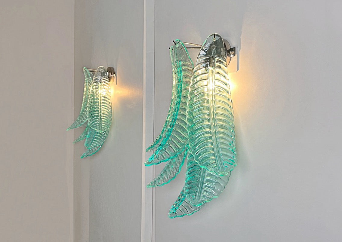 Murano Wandlamp – 6 Turquoise Felciglassen – Set van 2 – detail 6 – Murano Classics