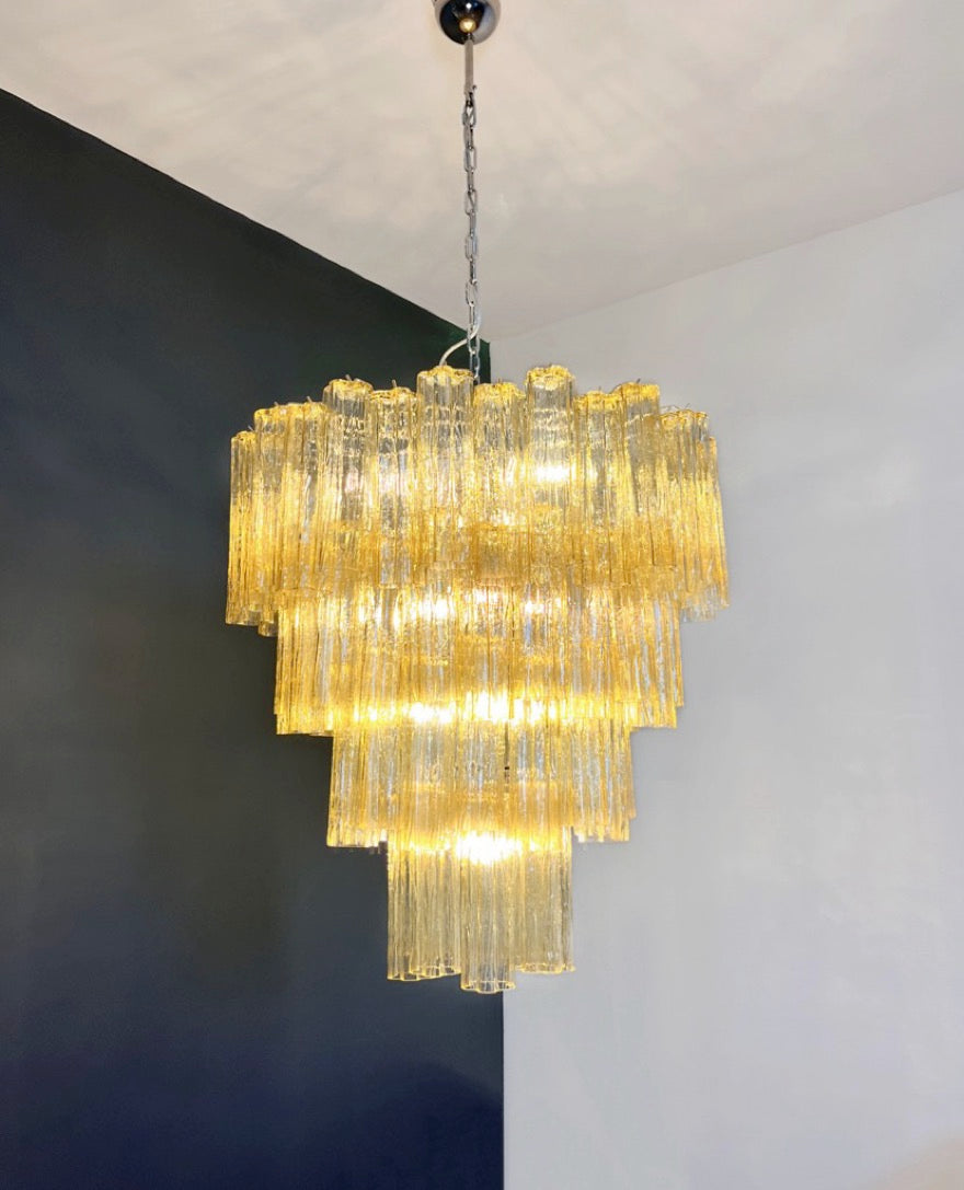 Murano Chandelier – 80 Yellow Tube Glass – Murano Classics