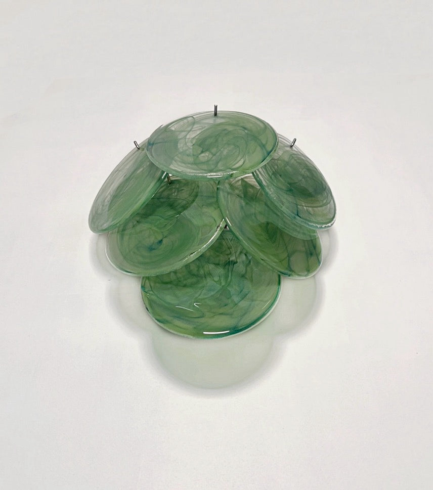 Murano Wall Lamp – 6 Green Alabaster Disc Glass – Set of 2 – detail 10 – Murano Classics