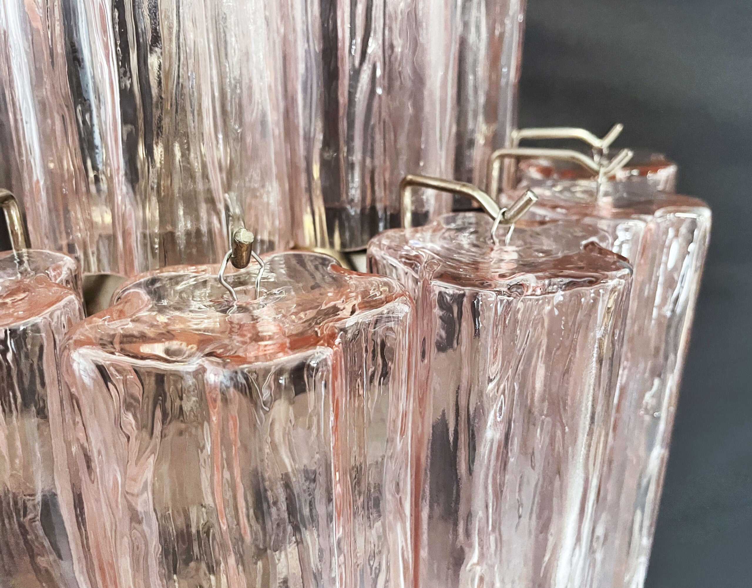 Murano Wall Lamp – 18 Pink Prism Glass – Set of 2 – detail 11 – Murano Classics