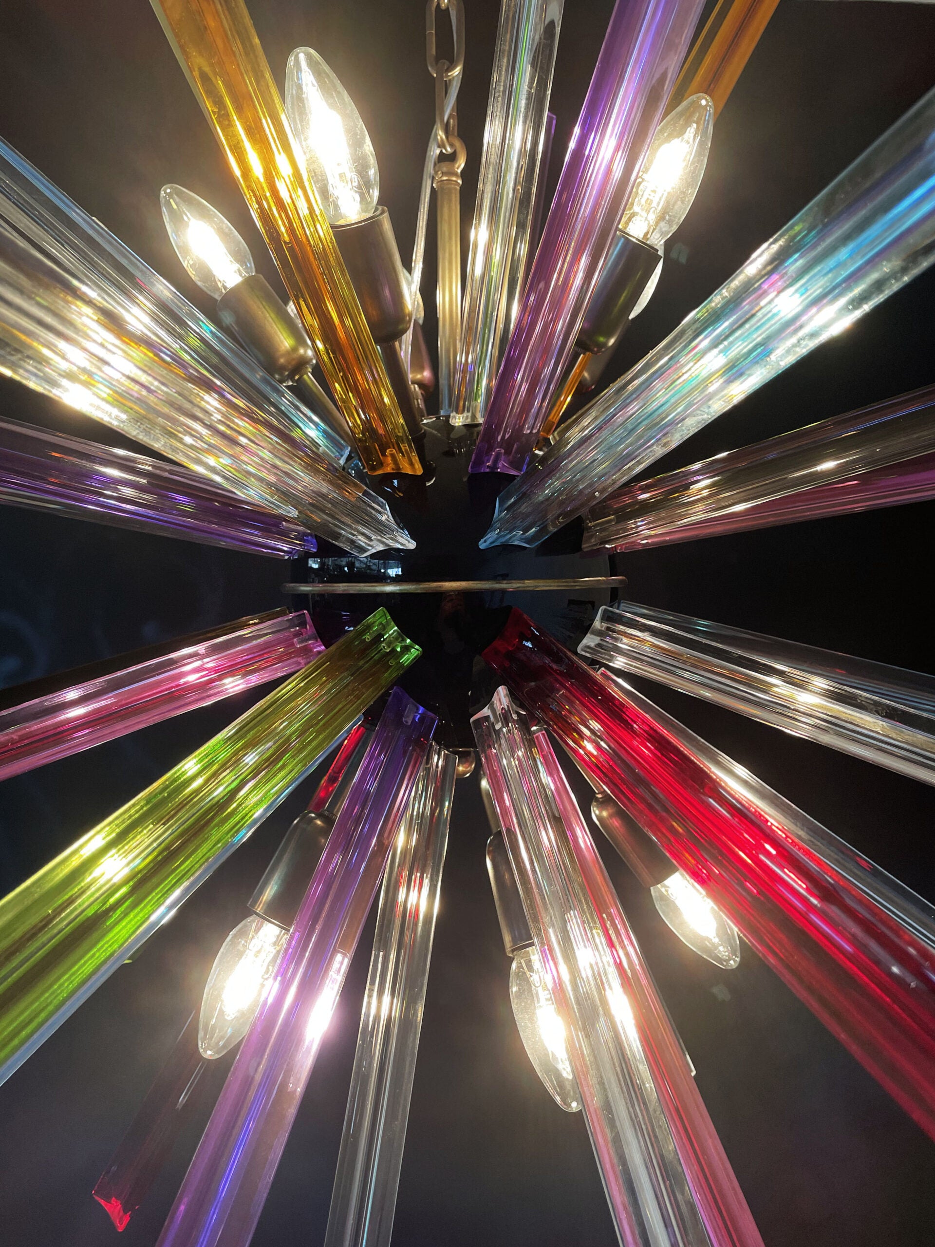 Lustre Murano – 50 Sputnik Multicolore – détail 3 – Murano Classics