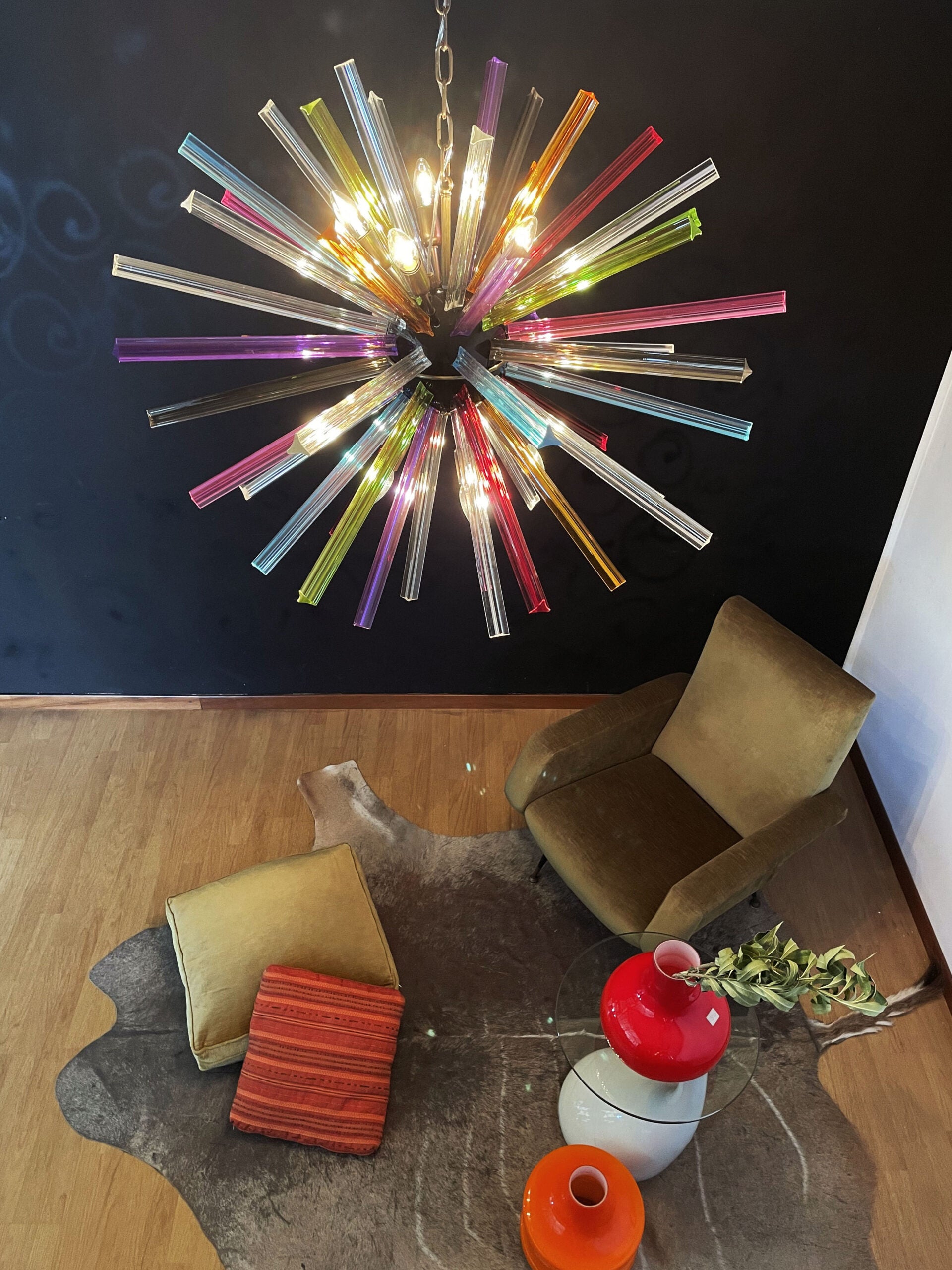 Lustre Murano – 50 Sputnik Multicolore – détail 4 – Murano Classics