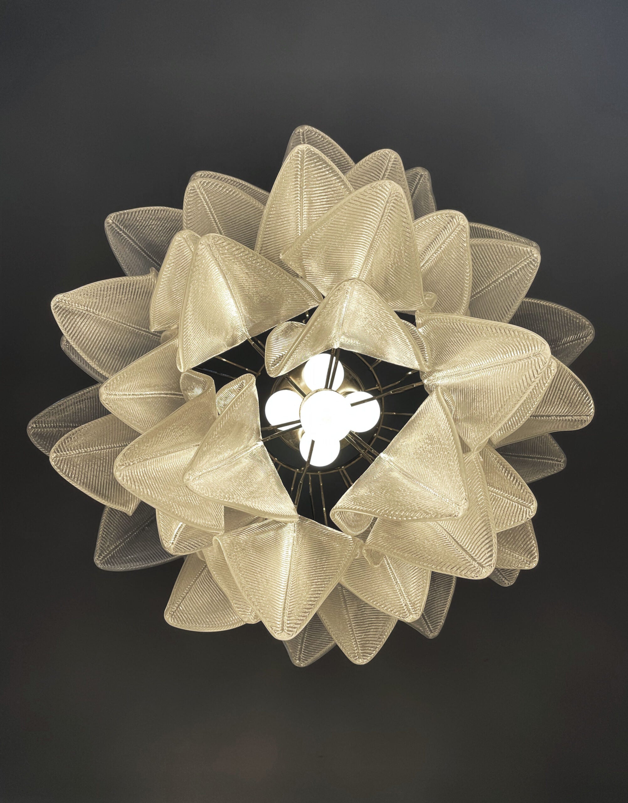 Murano Lysekrone – 41 Klare Rondiniglass – detalj 6 – Murano Classics