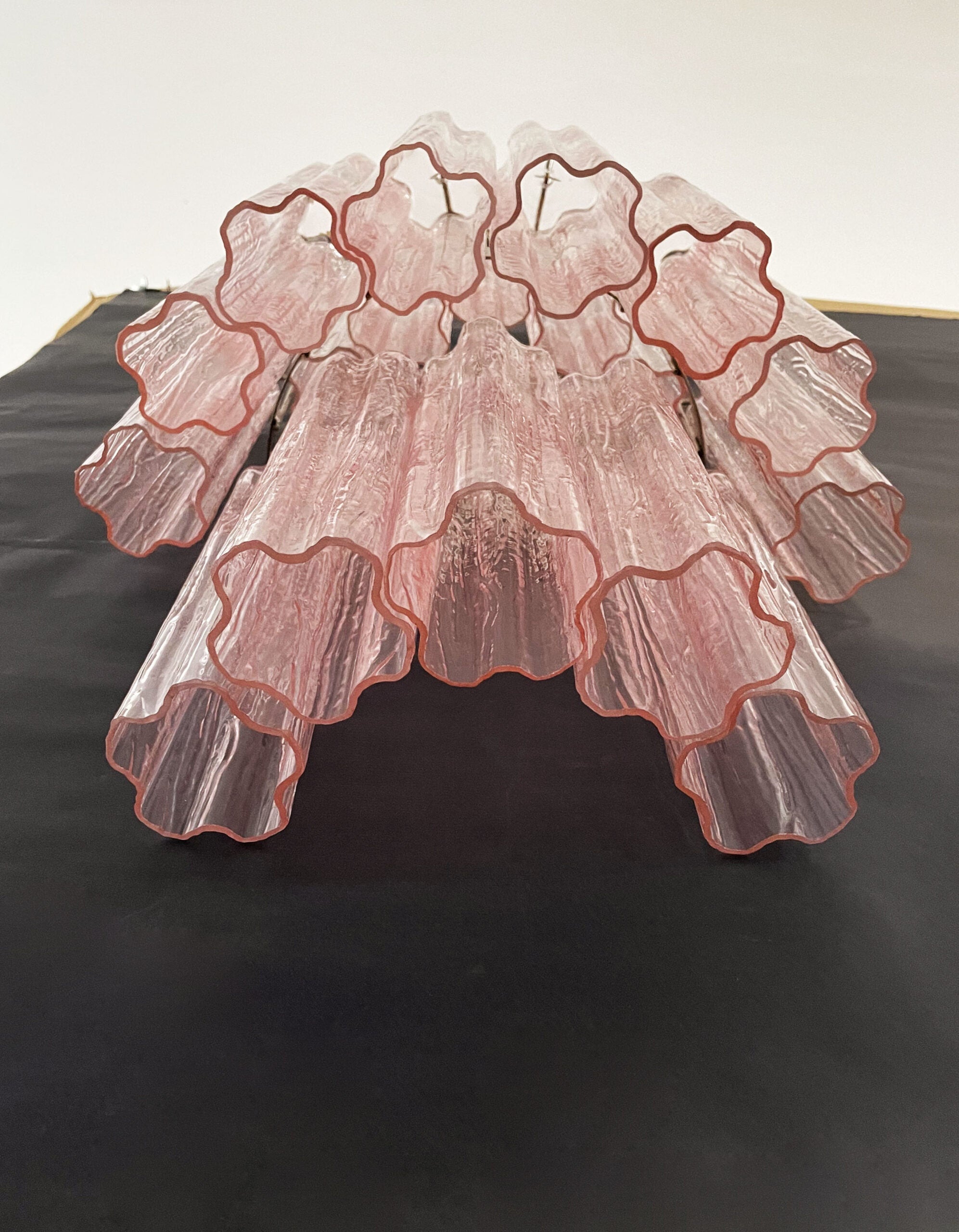 Murano Wall Lamp – 18 Pink Prism Glass – Set of 2 – detail 1 – Murano Classics