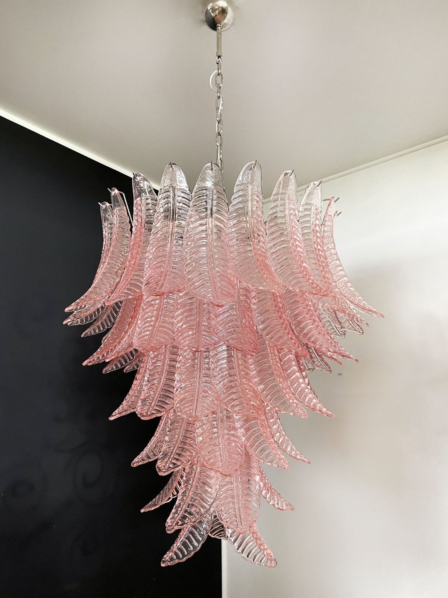 Murano Lysekrone | 75 Rosa Felciglass
