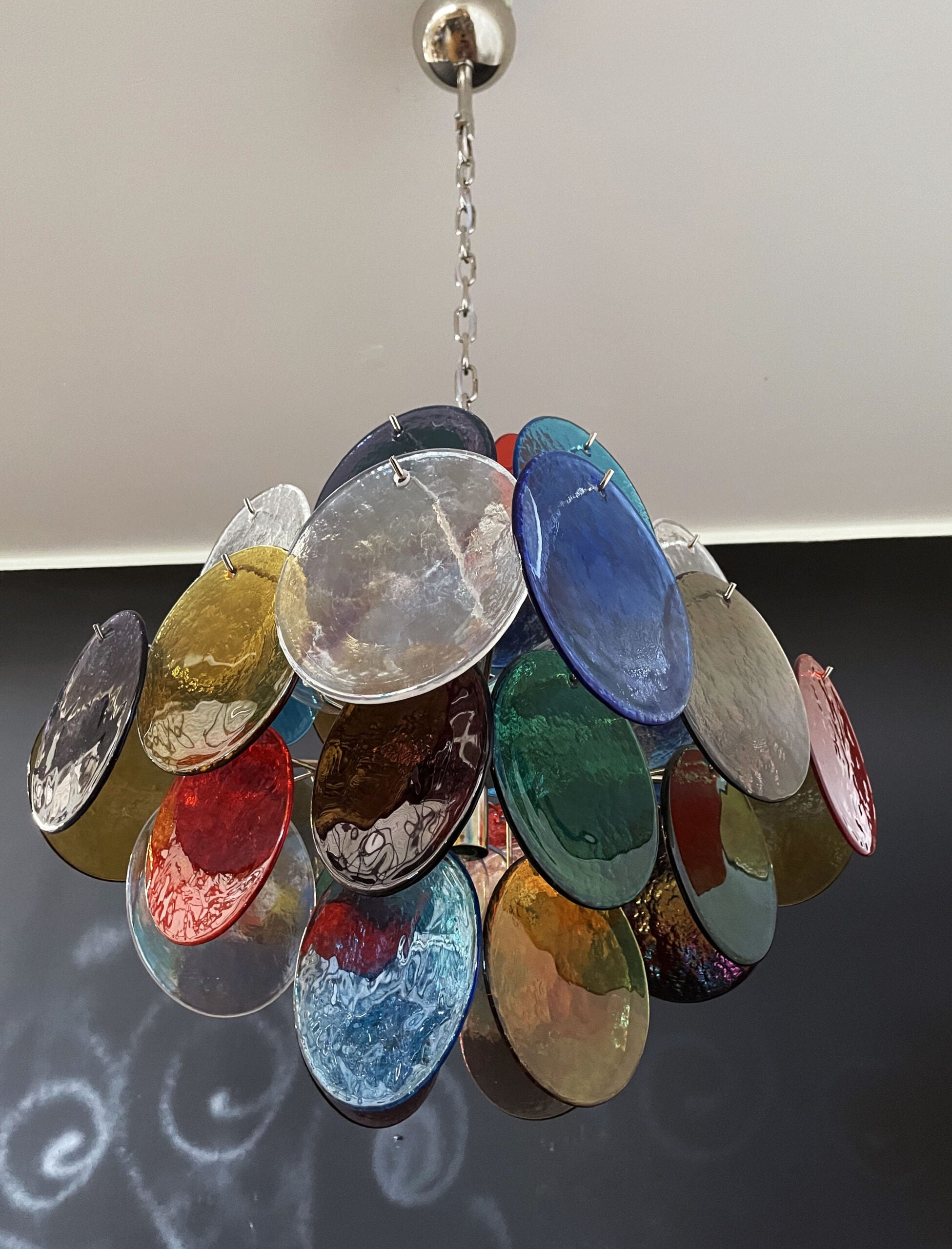 Murano Lysekrone | 36 Multifargede Glassdisker